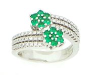 Anello Sommer Donna in Oro Smeraldo 0.34 Ct 10081006-14 - 10081006-14
